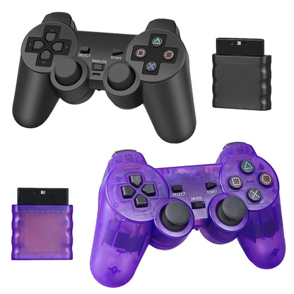 Controle Sem Fio para PS2 – Joystick 2.4G com Dupla Vibração para Playstation 2 e PC